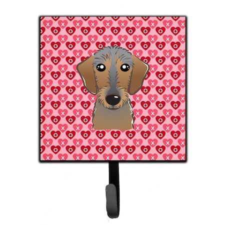 Carolines Treasures Wirehaired Dachshund Hearts Leash or Key Holder BB5303SH4